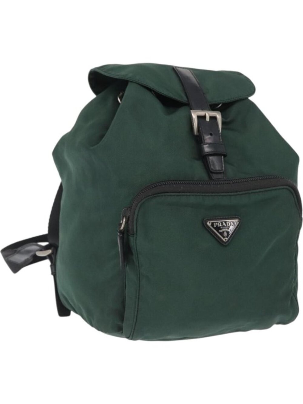PRADA Backpack Nylon Green Silver
